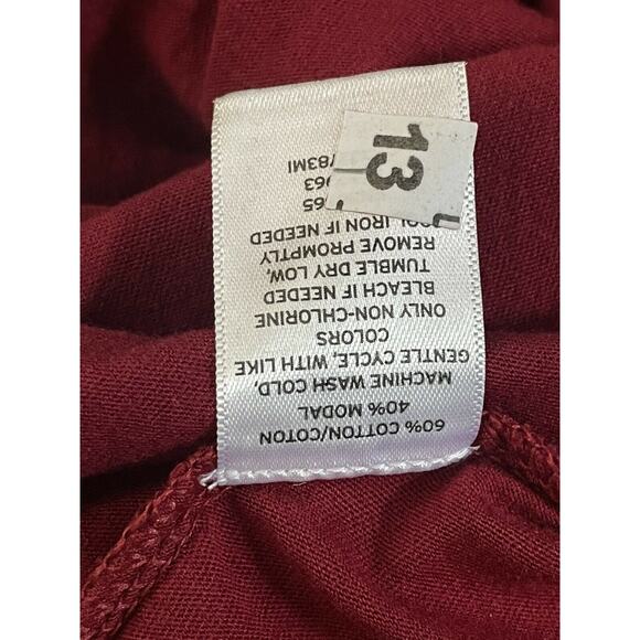 caslon plus size S Dark Red tier sleeveless maxi dress - Picture 4 of 5